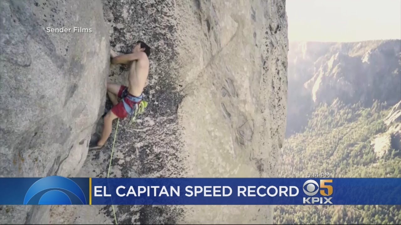 Who holds the speed climbing record for el capitan free